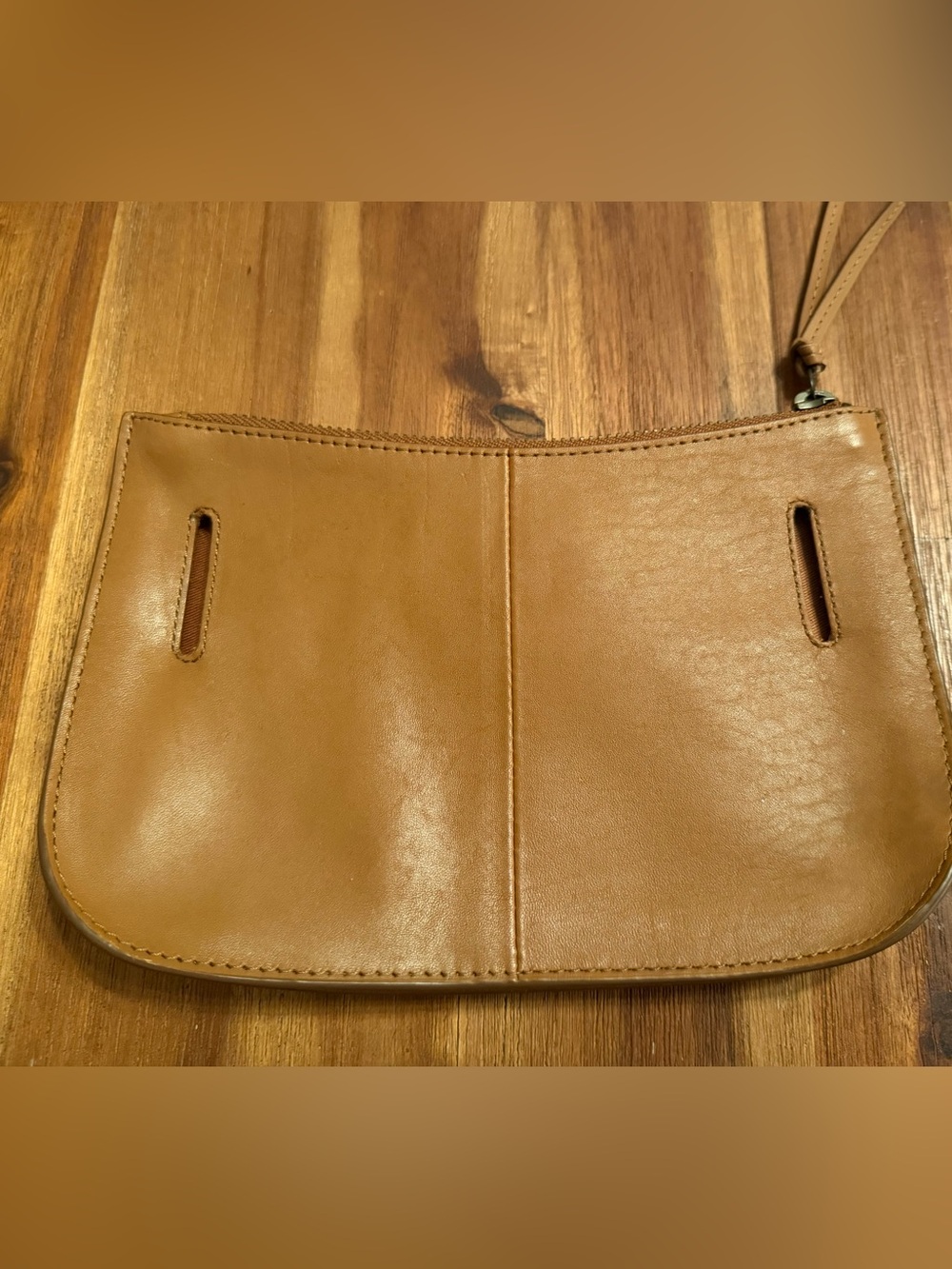 FRYE COGNAC LEATHER POUCH/CROSSBODY BAG